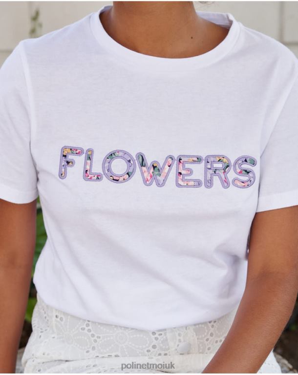 Clothing Polin et moi Flowers Bela T-shirt white J4DB6250