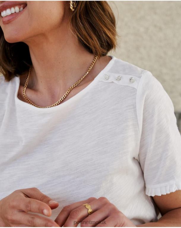 Clothing Polin et moi Knot Cher T-shirt WHITE J4DB6263