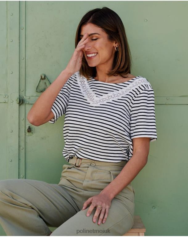 Clothing Polin et moi Paty Stripes T-Shirt Marine J4DB6259