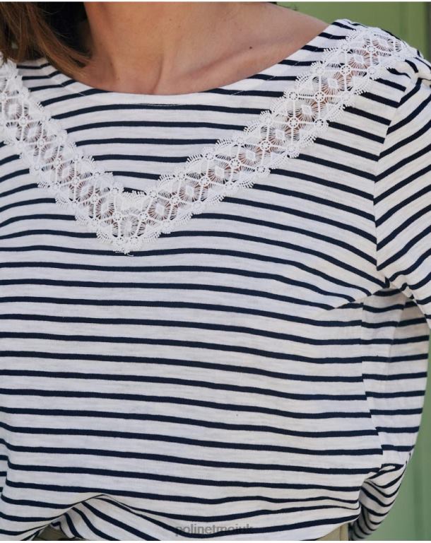 Clothing Polin et moi Paty Stripes T-Shirt Marine J4DB6259