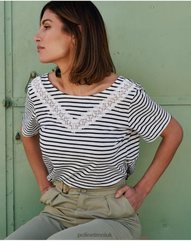 Clothing Polin et moi Paty Stripes T-Shirt Marine J4DB6259