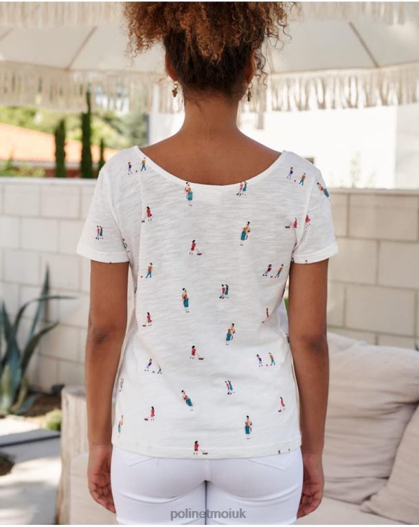 Clothing Polin et moi People Bego T-shirt white J4DB6238