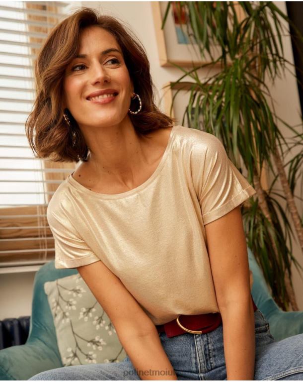 Clothing Polin et moi T-shirt Brillo Galia GOLD/PLATINUM J4DB6289