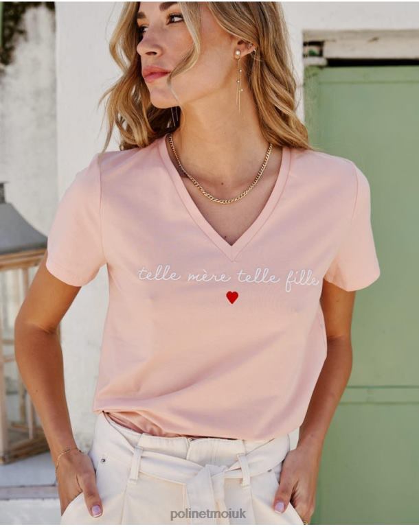 Clothing Polin et moi T-shirt Pico Eugenia Rose J4DB6274