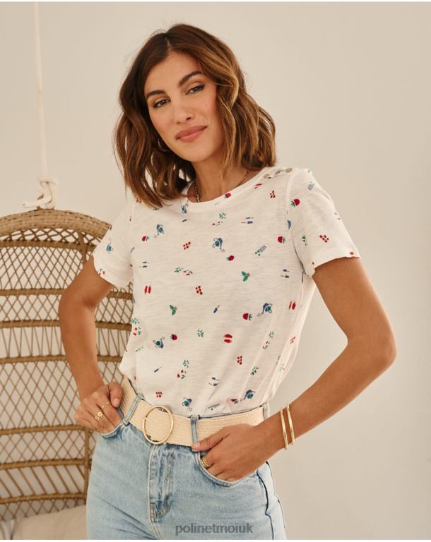 Clothing Polin et moi T-shirt Showers Zoraida white J4DB6261