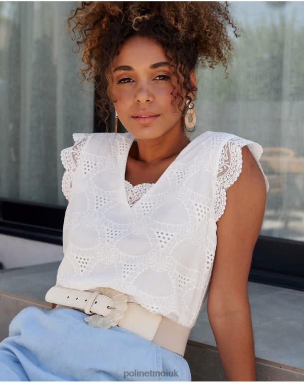 Clothing Polin et moi Top Batista Amparo WHITE J4DB6240