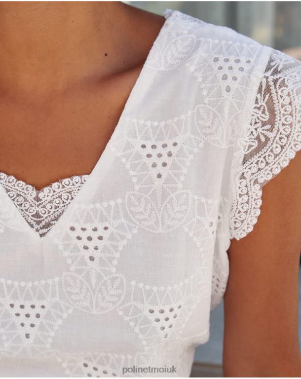 Clothing Polin et moi Top Batista Amparo WHITE J4DB6240