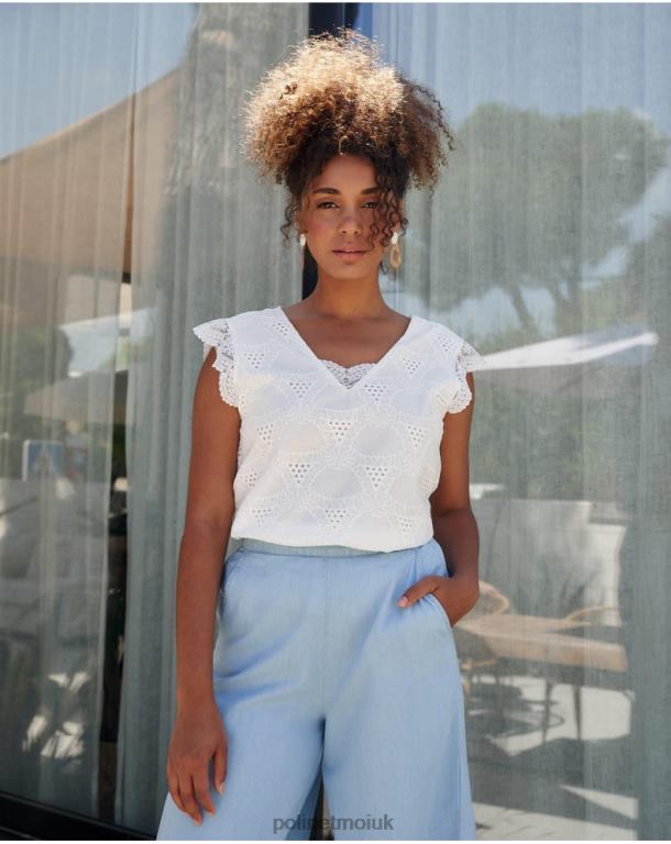 Clothing Polin et moi Top Batista Amparo WHITE J4DB6240