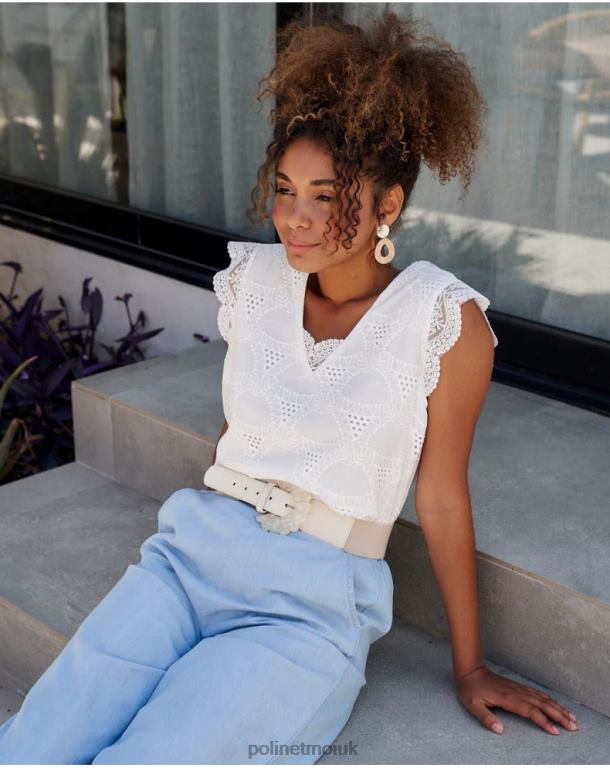 Clothing Polin et moi Top Batista Amparo WHITE J4DB6240