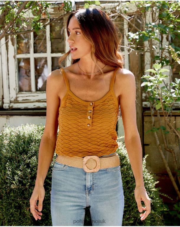 Clothing Polin et moi Top Bonnie Buttons ochre J4DB6293