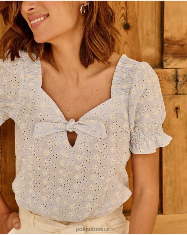 Clothing Polin et moi Top Bow Ladia Celestial J4DB6239