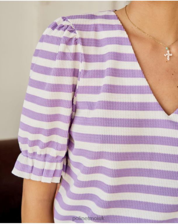 Clothing Polin et moi Top Dalia Stripes Lilac J4DB6253