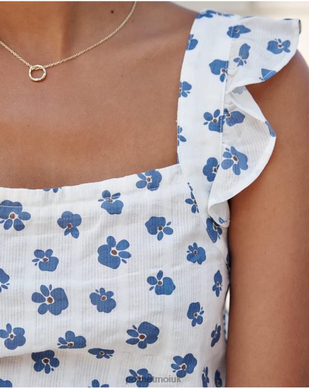 Clothing Polin et moi Top Flowers Selene denim J4DB6244