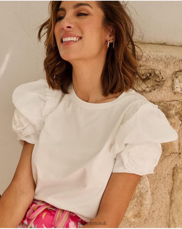 Clothing Polin et moi Top Gem Manga white J4DB6269