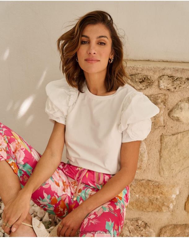 Clothing Polin et moi Top Gem Manga white J4DB6269