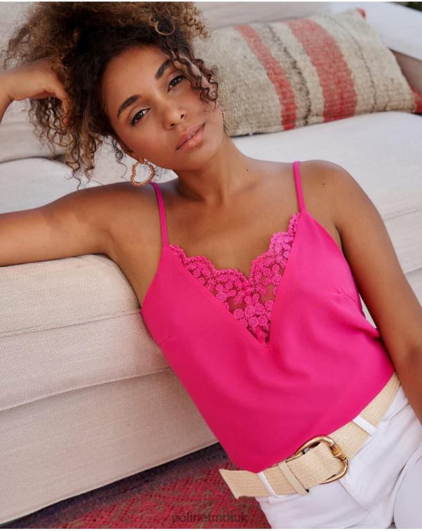 Clothing Polin et moi Top Lace Emy Fuchsia J4DB6268