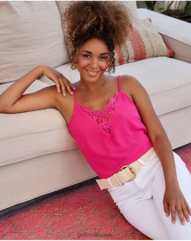 Clothing Polin et moi Top Lace Emy Fuchsia J4DB6268
