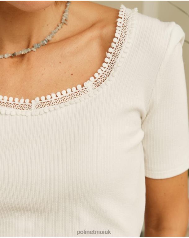 Clothing Polin et moi Top Lace Giorgia white J4DB6288