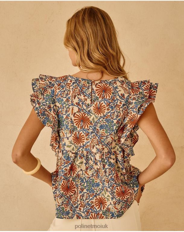 Clothing Polin et moi Top Ruffled Tiberia Raw J4DB6277