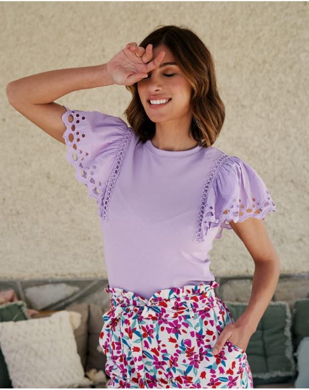 Clothing Polin et moi Top Ruffled Trixie Mallow J4DB6254