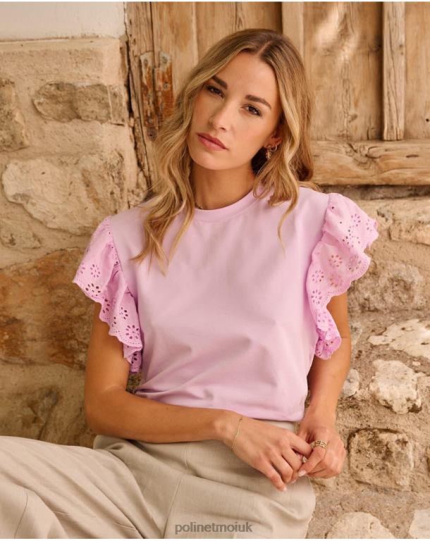 Clothing Polin et moi Top ruffle Justina Lilac J4DB6252