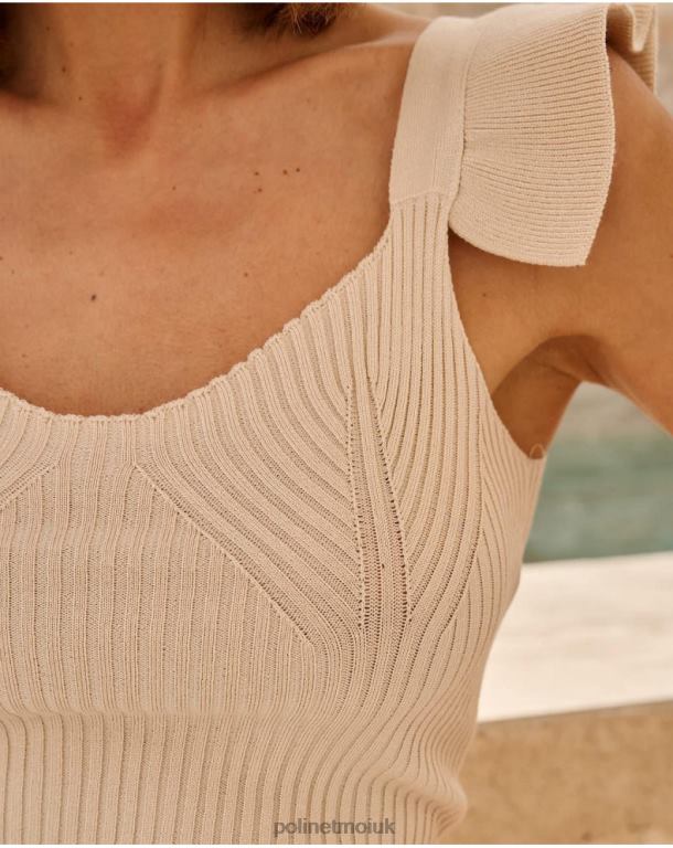 Clothing Polin et moi Top ruffle Macu Beige J4DB6251