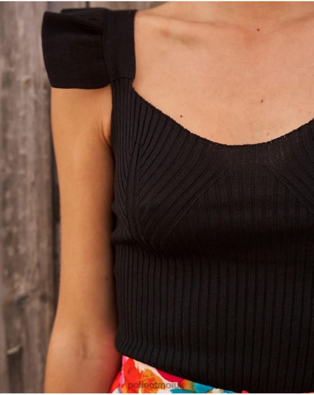 Clothing Polin et moi Top ruffle Macu black J4DB6284