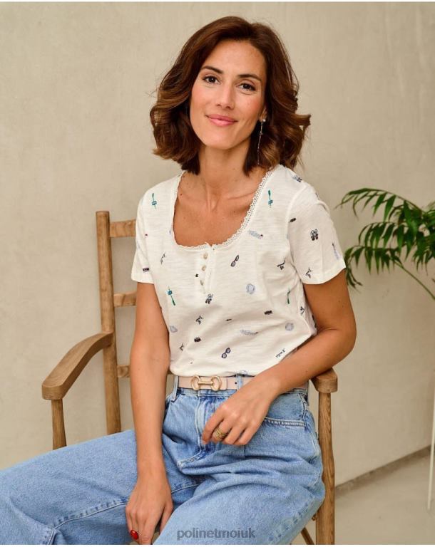 Clothing Polin et moi Yarina Travel T-shirt white J4DB6262