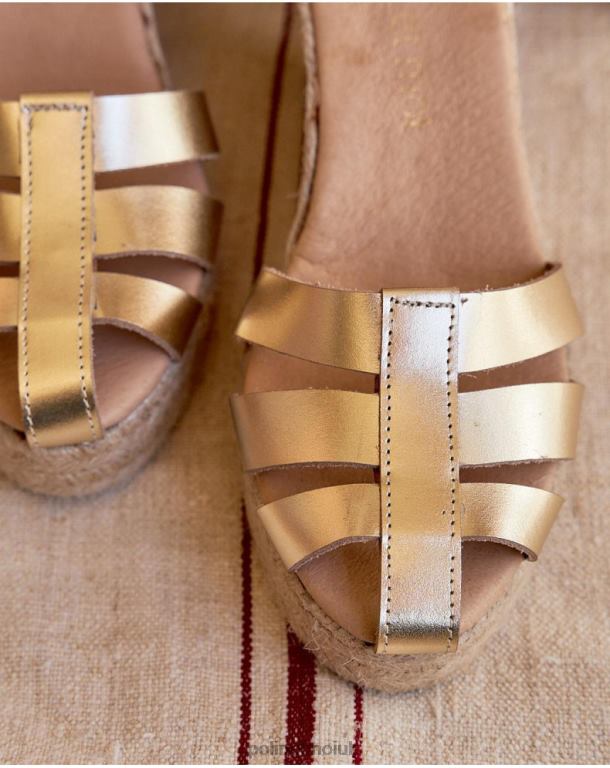 Footwear Polin et moi Crabeater Espadrille Tatianna GOLD/PLATINUM J4DB6413