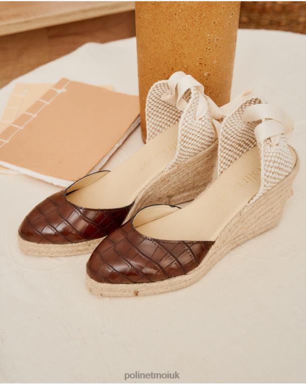 Footwear Polin et moi Espadrille Leather Rania Brown J4DB6474