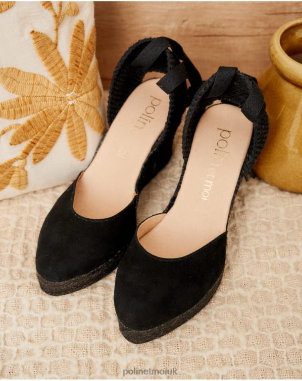 Footwear Polin et moi Espadrille Ribbons Esther black J4DB6466