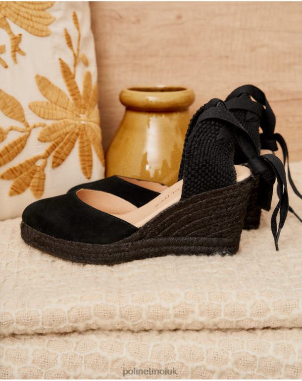 Footwear Polin et moi Espadrille Ribbons Esther black J4DB6466
