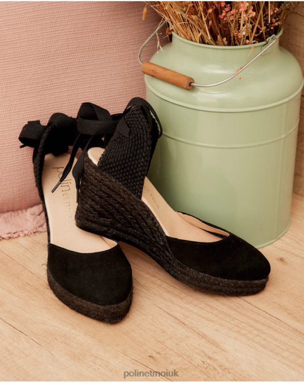 Footwear Polin et moi Espadrille Ribbons Esther black J4DB6466
