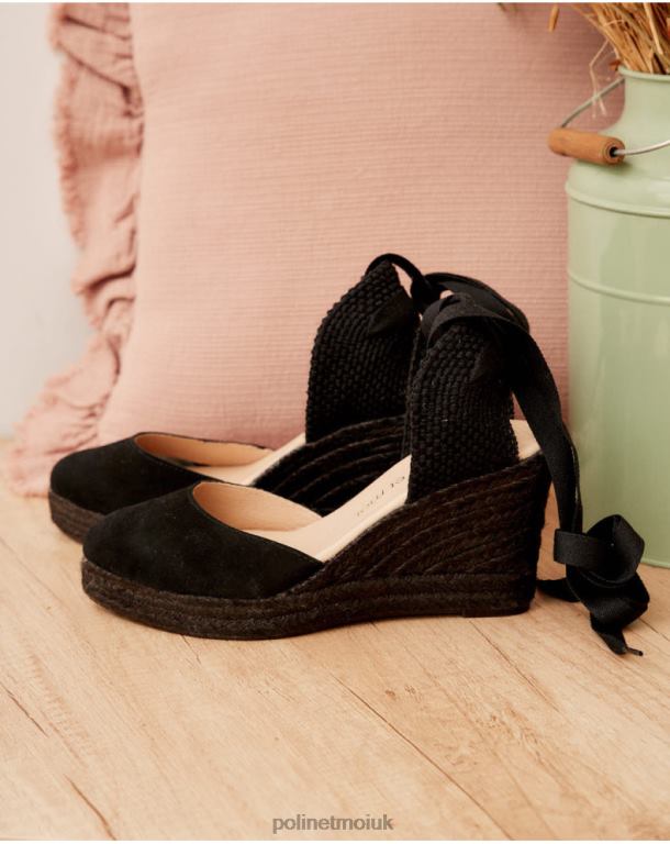 Footwear Polin et moi Espadrille Ribbons Esther black J4DB6466