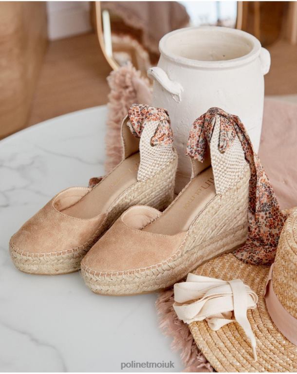 Footwear Polin et moi Liberty Ribbon Espadrille Fina CAMEL J4DB6510