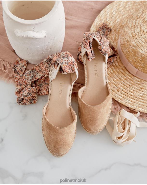 Footwear Polin et moi Liberty Ribbon Espadrille Fina CAMEL J4DB6510