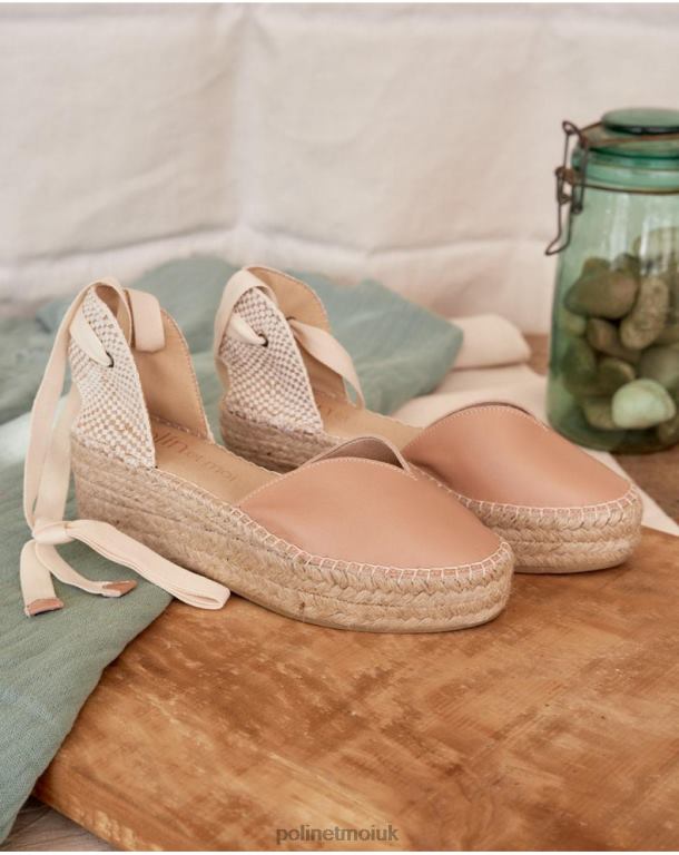 Footwear Polin et moi Pauline Leather Espadrille Nude J4DB6418