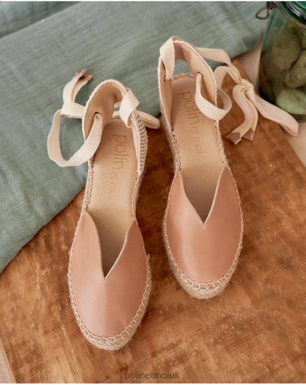 Footwear Polin et moi Pauline Leather Espadrille Nude J4DB6418