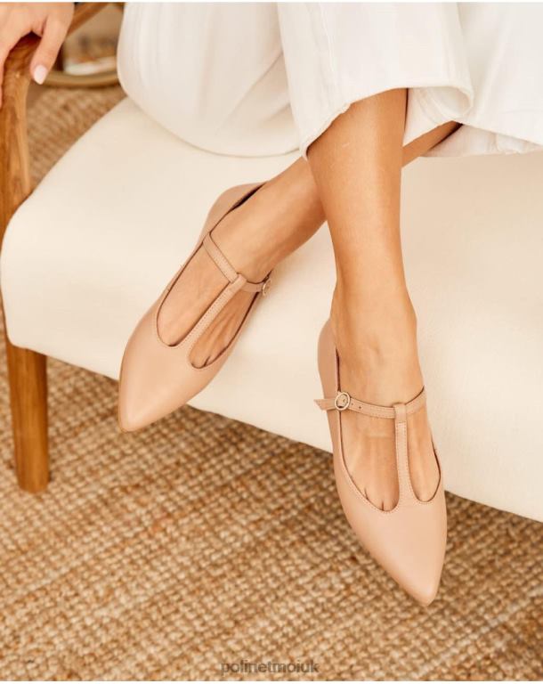 Footwear Polin et moi Ballet Flats Adelaide Toe Nude J4DB6459