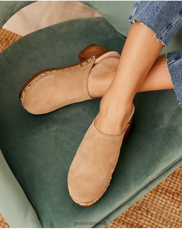 Footwear Polin et moi Clog Suede Fiorela CAMEL J4DB6470