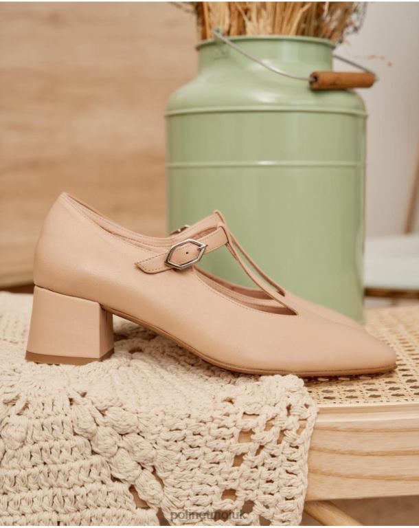 Footwear Polin et moi Mary Jane Heel Giorgia camel J4DB6489