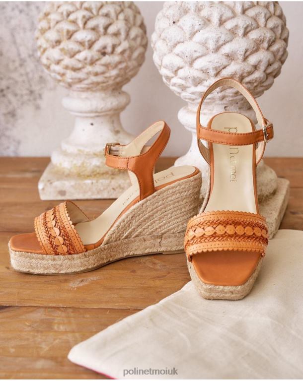 Footwear Polin et moi Sandal Leather Elizabeth camel J4DB6452