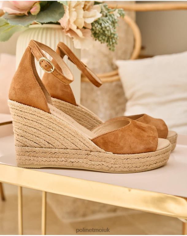 Footwear Polin et moi Sandal Wedge Liliya Taupe J4DB6408