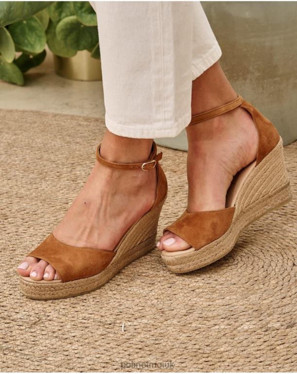 Footwear Polin et moi Sandal Wedge Liliya Taupe J4DB6408