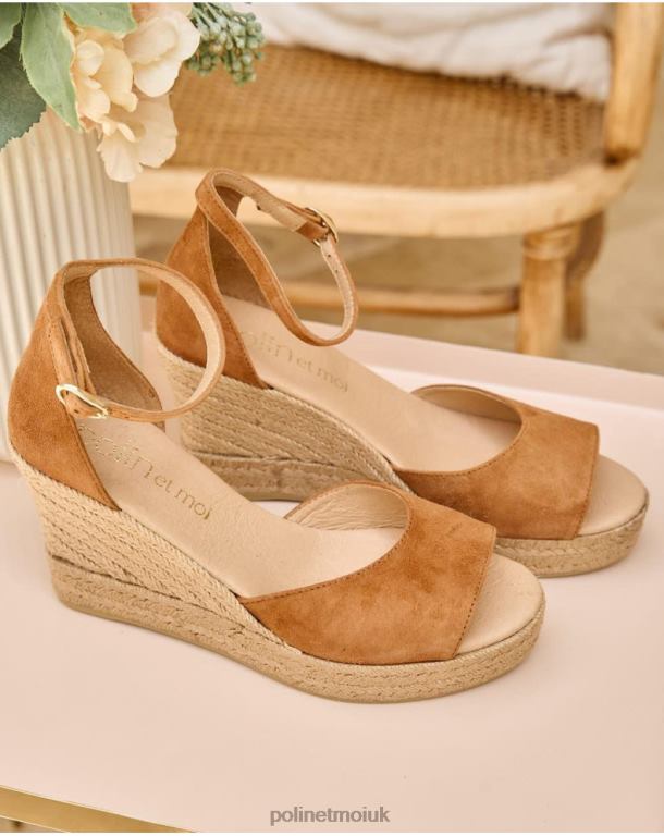 Footwear Polin et moi Sandal Wedge Liliya Taupe J4DB6408