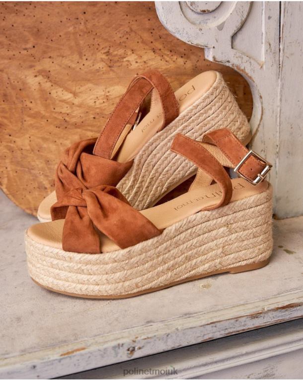 Footwear Polin et moi Yasemin Platform Sandal Brown J4DB6427